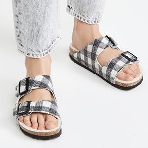 NEW Birkenstock Arizona Plaid Shearling